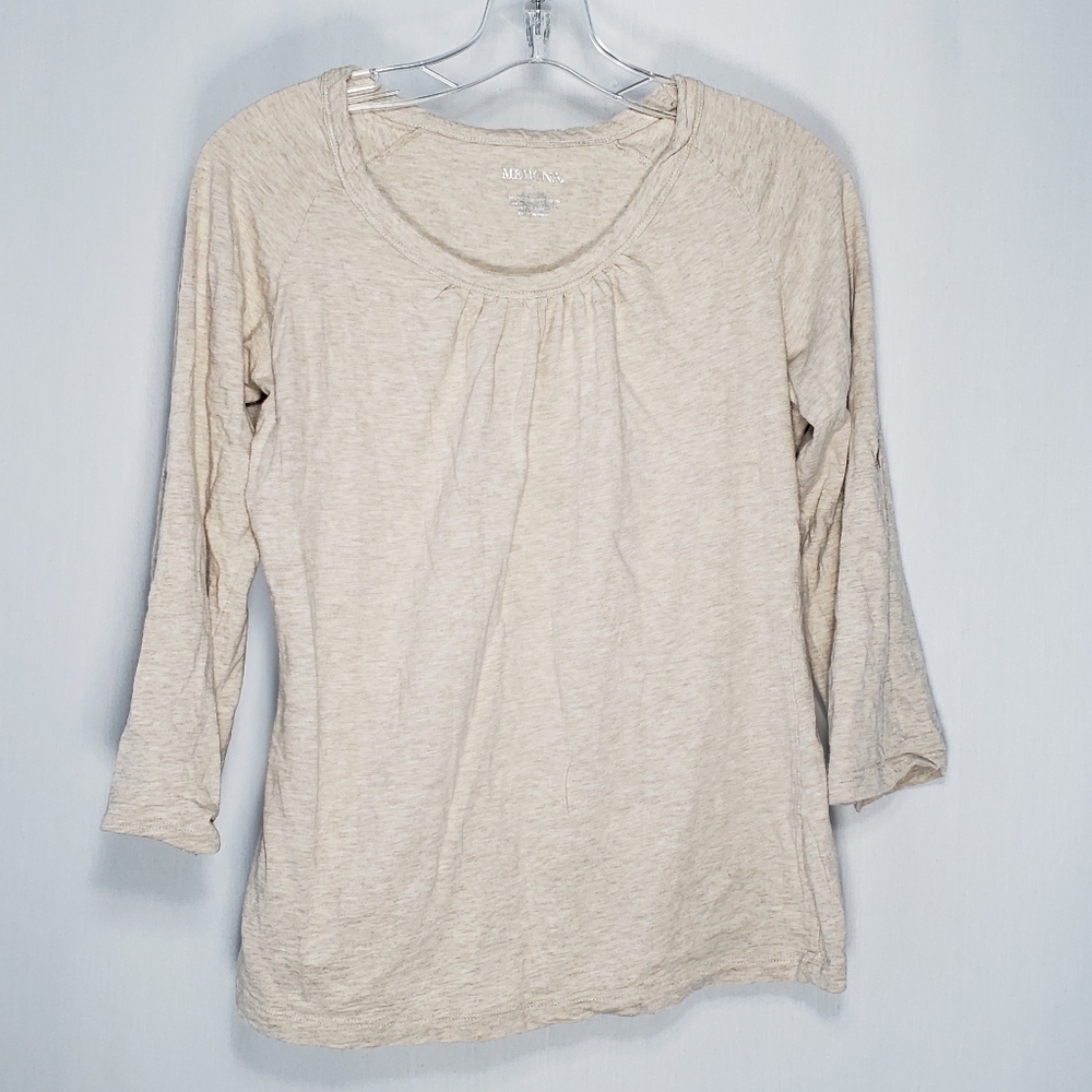 Oatmeal Merona Roll-Up Tab Sleeve Tee